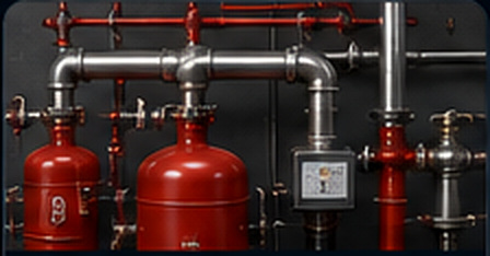 Suppression cylinders and piping